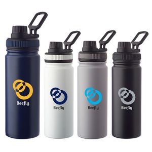 Stainless Steel Water Bottle with Handle - Single Wall, 23 oz.