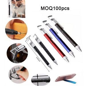 7-in-1 Multitool Pen W/Phone Holder & Bottle Opener & Stylus & Level Gauge & 2 Screwdriver MOQ100PCS