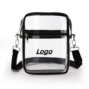 Clear Crossbody Purse Bag Shoulder Tote Bag with Adjustable Strap ( Size: 20 X 15 X 5 cm )