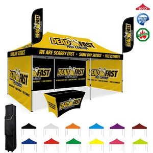 10' x 20' Pop Up Tent with full color background wall