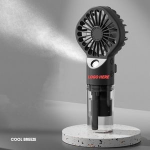 Portable handheld misting fan, small personal spray fan with water tank