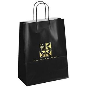 Amber™ - Gloss Shopper Black Bag (Foil)