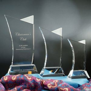 7" Firefly Crystal Award w/White Accent