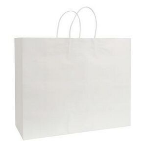 ECO White Kraft Shopping Bag (16"x6"x13")