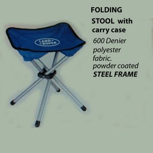 Sturdy Steel Folding Stool w/Carry Case