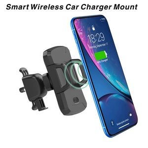 Auto Clamping Wireless Car Charger Mount Smart Wireless Car Mounted Charger