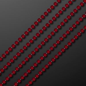 7mm 33" Round University Crimson Beads (Non-Light Up) - BLANK