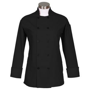 Women's Black Long Sleeve Chef Coat (S-XL)