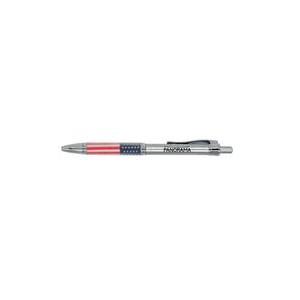 Silver Metal Retractable Ballpoint Pen