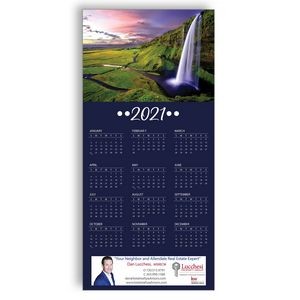 Z-Fold Personalized Greeting Calendar - Waterfall
