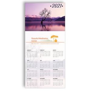 Z-Fold Personalized Greeting Calendar - Lake Scene