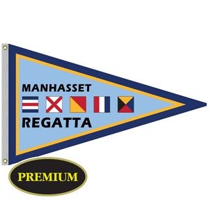 Single Reverse Knitted Polyester Pennant Boat Flag (36"x60")