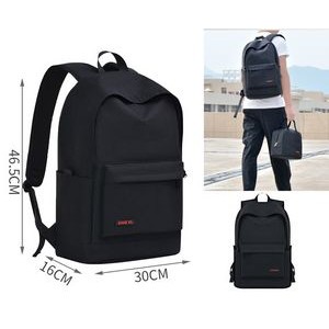 Size L Black Backpack Simple School Bag Middle School Backpack