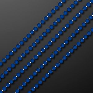 7mm 33" Round Navy Blue Beads (Non-Light Up) - BLANK