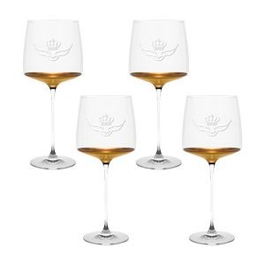 Set of 4 - 20 K Gold Dipped Wine Glass (16 oz.)