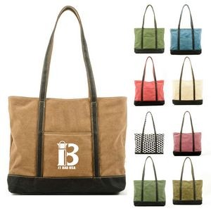 Multicolor Canvas Water-resistant Tote Bag