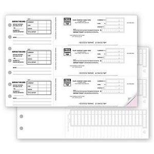 Deposit Tickets, 3-On-a- Page - 2-Part Forms