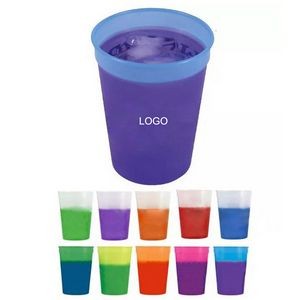 Color-Changing Plastic Stadium Cups for Cold Beverages