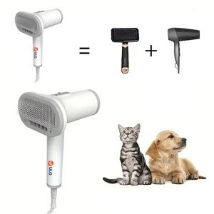 3-Speed Adjustable Pet Hair Dryer & Comb