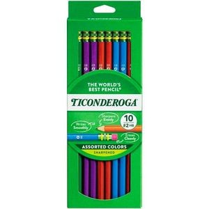 #2 Wood Pencils - Assorted Colors, 10 Pack (Case of 24)