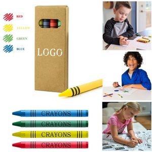 4 Pack Crayons in Kraft Box