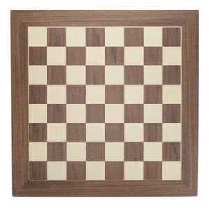 Deluxe Walnut and Sycamore Wooden Chess Board - 21.75 inches