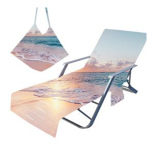 Microfiber Beach Chair Towel With Pocket