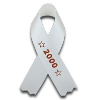 Printed Right To Life Awareness Ribbon with Tape (3 1/2")
