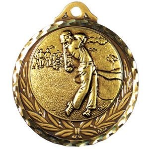 Stock Diamond Struck Medal (Golf Male) 2 3/4"