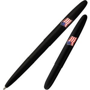 Bullet Space Pen w/Matte Black Finish & American Flag Emblem
