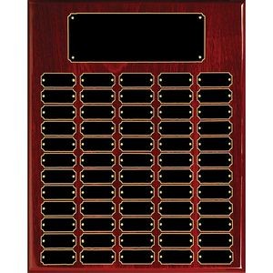 16" x 20" Rosewood Piano Finish Perpetual Plaque with 60 Plates