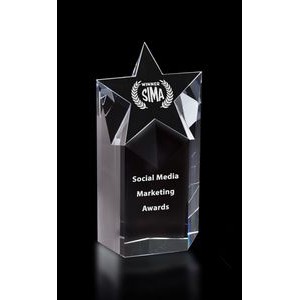 Large Superstar Optical Crystal Award