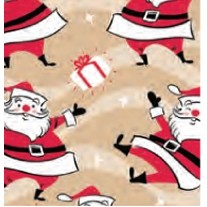 Swinging Santa Kraft Christmas Gift Wrap (833')