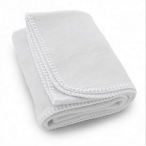 Fleece Baby Blanket - White (30"x40")