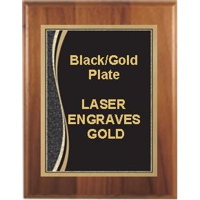 Cherry Plaque 7" x 9" - Black/Gold 5" x 7" Patina Marble Plate