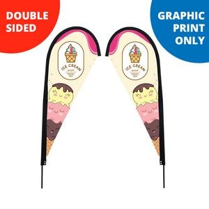 12' Teardrop Flag - Double Sided (Print Only)