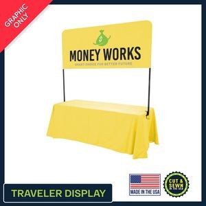 8' Traveler Tabletop 3/4 Banner Graphic Only - Made in the USA