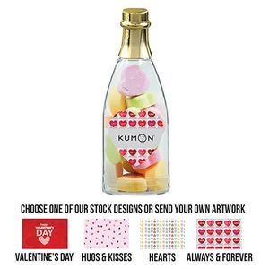 Cheers to You Champagne Bottle - Conversation Hearts