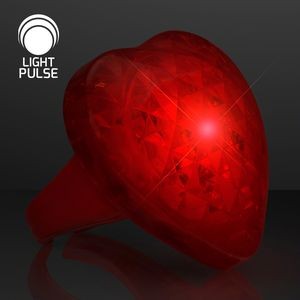 Pulsing Light Red Heart Ring - BLANK