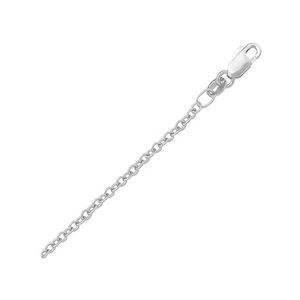 18" 18K White Gold Open Cable Necklaces - 2.9 gm