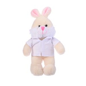 Soft Plush Bunny in Doctor Jacket