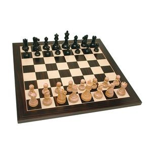 Black Stained 15" Chess Set