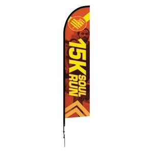 ONE CHOICE Feather Flag Large 14 Ft. Spike Base Double-Sided Graphic Package