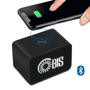 Bluetooth Speaker, 2000mAh Power Bank and Wireless Charger with Light Up Logo