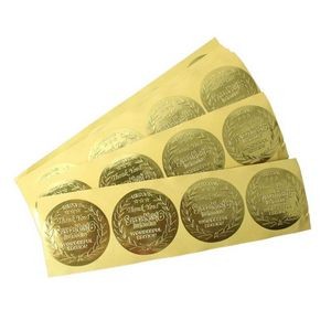 Gold & Silver Foil Embossed Stickers