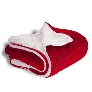 Micro Mink Shepra Blanket Red (50" X 60")