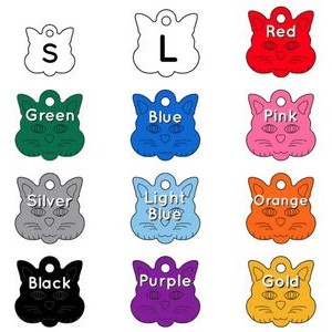 Cat Faces Pet Aluminum Tag - 100% MADE IN THE USA