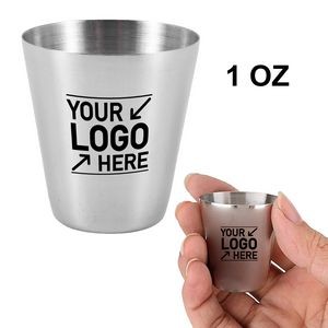 Portable 1 Ounce Stainless Steel Drinking Cup for Travel