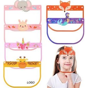 Kids Reusable Transparent Face Protective Shielding With Clear Visor Elastic Band
