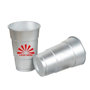 MOQ100 16oz Reusable Aluminum Cup